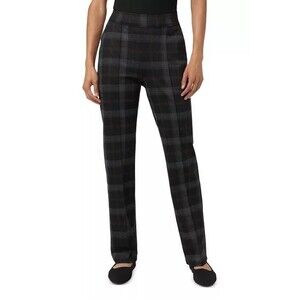 Estelle and Finn Pants NWT Wide Waist Ankle Plaid Trousers Retail $199 Size 6